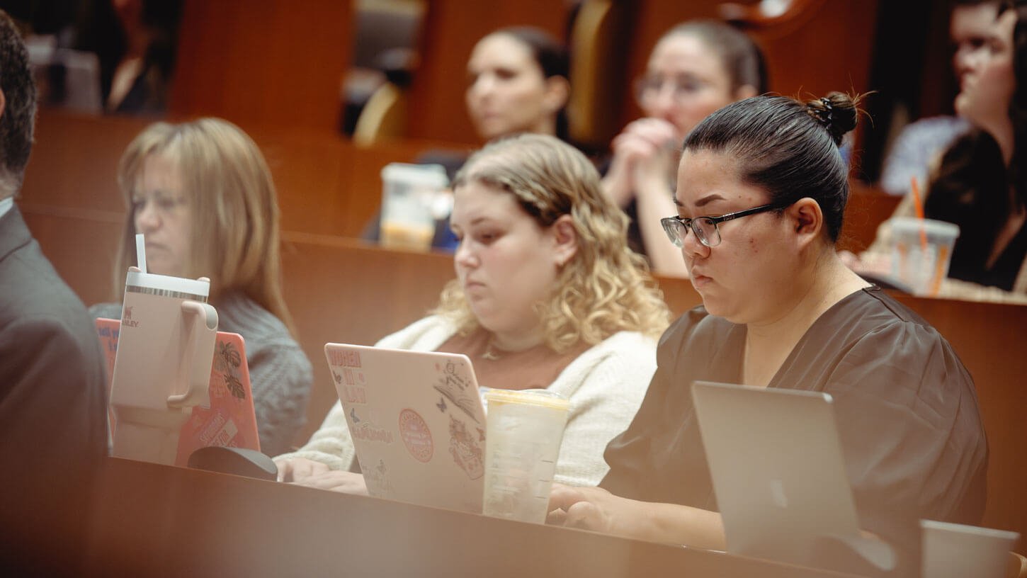 A panel discussion at the Quinnipiac University Ceremonial Courtroom.